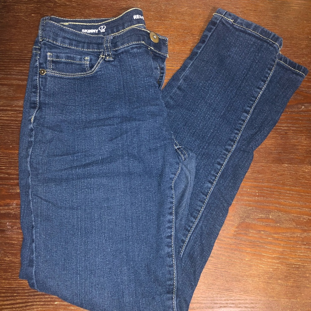Red Blue Denim Junior Skinny Jeans